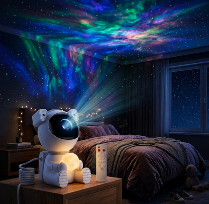 AuraNova DreamBuddy - Smart Astronaut Galaxy & Audio Projector